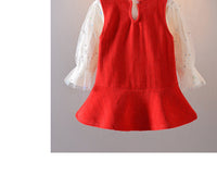 Load image into Gallery viewer, 2 Pieces Set Baby Kid Girls Solid Color Tops And Bow Dresses Wholesale 230105229
