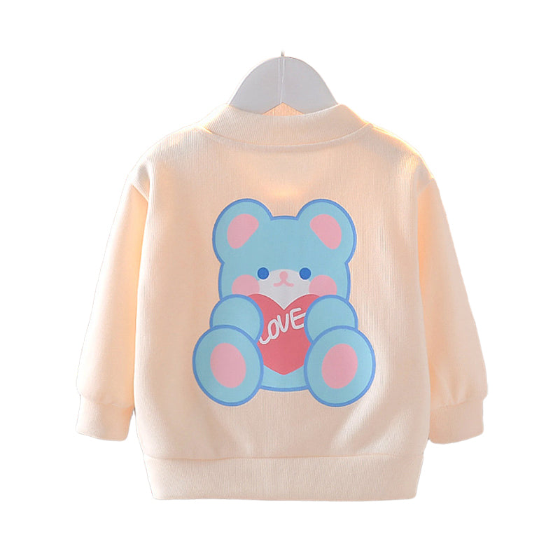 Baby Kid Girls Cartoon Embroidered Print Jackets Outwears Wholesale 230105237