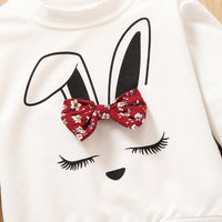 Load image into Gallery viewer, 2 Pieces Set Baby Kid Girls Cartoon Bow  Tops And Flower Print  Pants Wholesale 230105245
