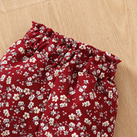 Load image into Gallery viewer, 2 Pieces Set Baby Kid Girls Cartoon Bow  Tops And Flower Print  Pants Wholesale 230105245
