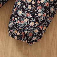 Load image into Gallery viewer, 2 Pieces Set Baby Kid Girls Cartoon Bow  Tops And Flower Print  Pants Wholesale 230105245
