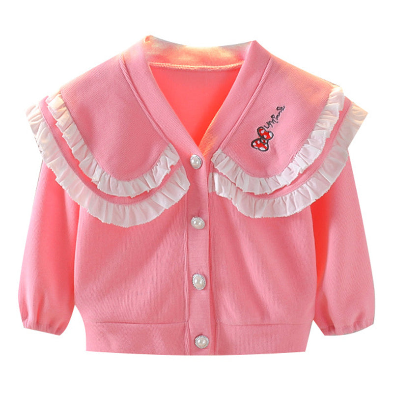 Baby Kid Girls Bow Embroidered Jackets Outwears Wholesale 230105246