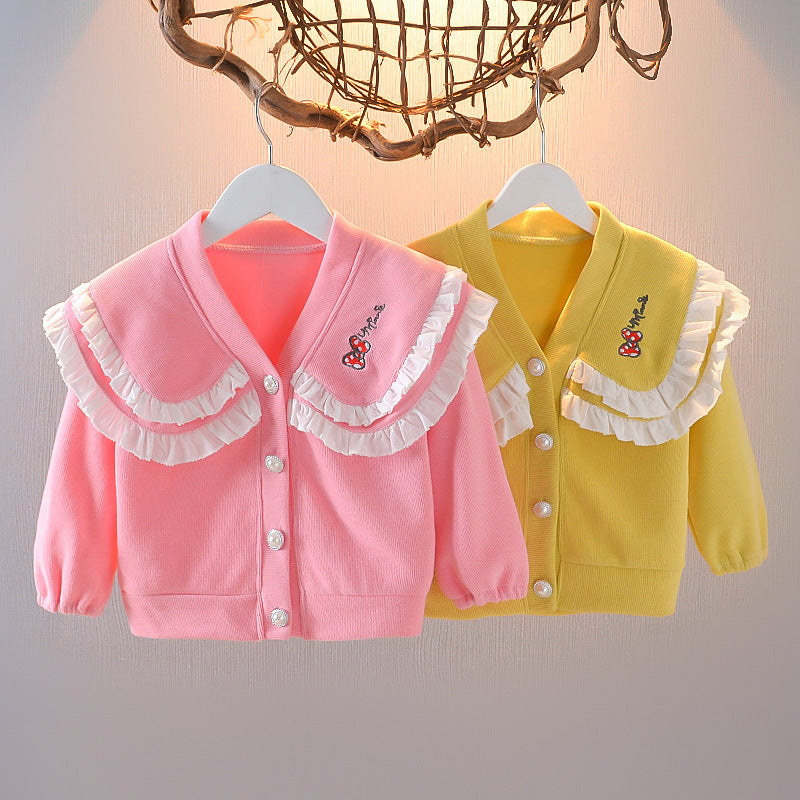 Baby Kid Girls Bow Embroidered Jackets Outwears Wholesale 230105246