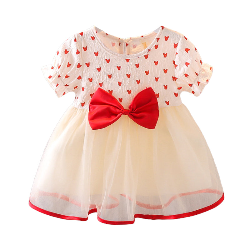 Baby Kid Girls Love heart Print Dresses Wholesale 230105275