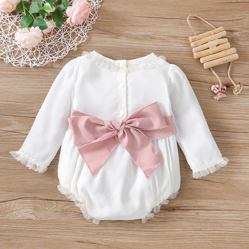 Baby Girls Ribbon Rompers Wholesale 230105311