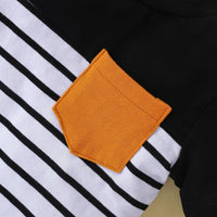 Load image into Gallery viewer, 2 Pieces Set Baby Kid Boys Striped Color-blocking Tops And Solid Color Ribbon Pants Wholesale 230105314
