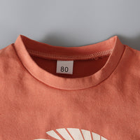 Load image into Gallery viewer, 2 Pieces Set Baby Kid Boys Letters Cartoon Print T-Shirts And Solid Color Shorts Wholesale 230105323
