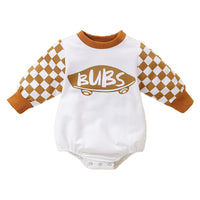 Load image into Gallery viewer, Baby Unisex Letters Checked Rompers Wholesale 230105325
