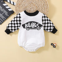 Load image into Gallery viewer, Baby Unisex Letters Checked Rompers Wholesale 230105325
