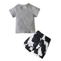 Load image into Gallery viewer, 2 Pieces Set Baby Boys Cartoon Print T-Shirts And Cow Shorts Wholesale 230105328
