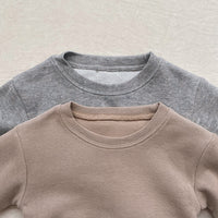 Load image into Gallery viewer, 2 Pieces Set Baby Kid Girls Boys Solid Color Tops And Pants Wholesale 230105352
