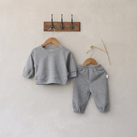 Load image into Gallery viewer, 2 Pieces Set Baby Kid Girls Boys Solid Color Tops And Pants Wholesale 230105352
