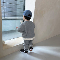 Load image into Gallery viewer, 2 Pieces Set Baby Kid Girls Boys Solid Color Tops And Pants Wholesale 230105352
