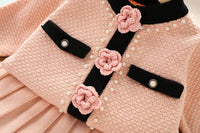 Load image into Gallery viewer, 2 Pieces Set Baby Kid Girls Flower Sweaters And Striped Skirts Wholesale 230105392
