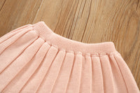 Load image into Gallery viewer, 2 Pieces Set Baby Kid Girls Flower Sweaters And Striped Skirts Wholesale 230105392
