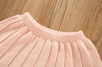 Load image into Gallery viewer, 2 Pieces Set Baby Kid Girls Flower Sweaters And Striped Skirts Wholesale 230105392
