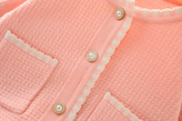 Load image into Gallery viewer, 2 Pieces Set Baby Kid Girls Solid Color Cardigan And Skirts Wholesale 230105420
