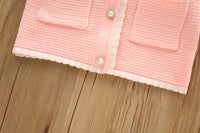 Load image into Gallery viewer, 2 Pieces Set Baby Kid Girls Solid Color Cardigan And Skirts Wholesale 230105420
