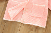 Load image into Gallery viewer, 2 Pieces Set Baby Kid Girls Solid Color Cardigan And Skirts Wholesale 230105420
