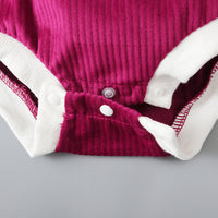 Load image into Gallery viewer, Baby Girls Muslin&amp;Ribbed Rompers Wholesale 230105425
