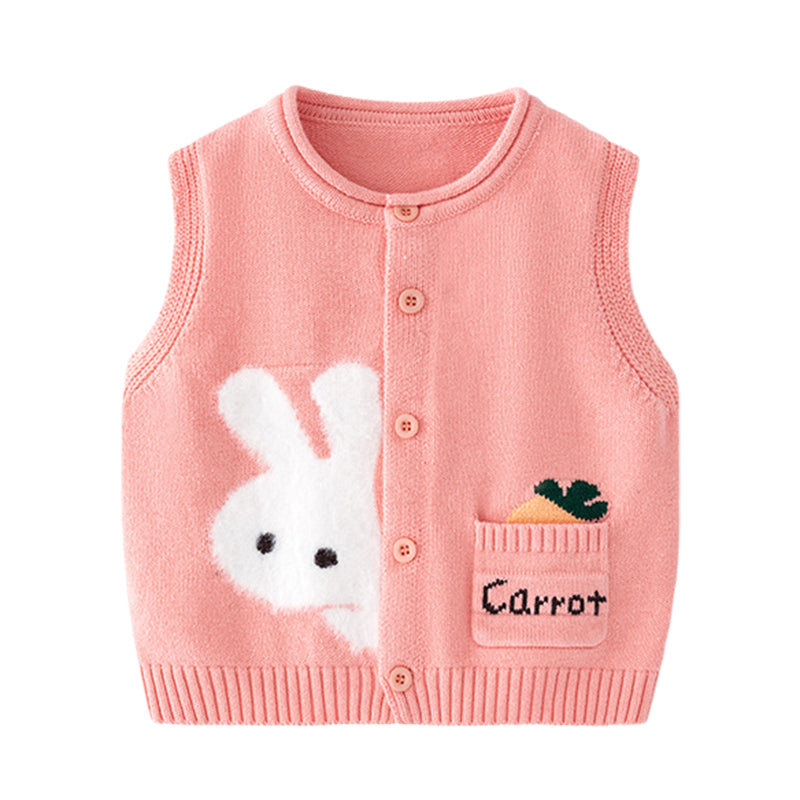 Baby Kid Girls Cartoon Crochet Vests Waistcoats Wholesale 230105431