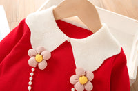 Load image into Gallery viewer, 2 Pieces Set Baby Kid Girls Flower Sweaters And Solid Color Skirts Wholesale 230105440
