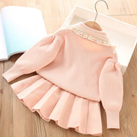 Load image into Gallery viewer, 2 Pieces Set Baby Kid Girls Fruit Cardigan And Solid Color Skirts Wholesale 230105446

