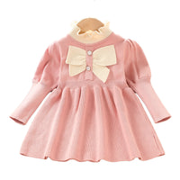 Load image into Gallery viewer, Baby Kid Girls Bow Crochet Dresses Wholesale 230105452
