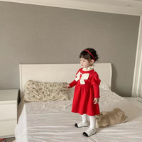 Load image into Gallery viewer, Baby Kid Girls Bow Crochet Dresses Wholesale 230105452
