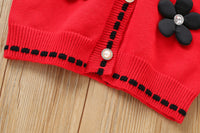 Load image into Gallery viewer, 2 Pieces Set Baby Kid Girls Flower Cardigan And Solid Color Skirts Wholesale 230105455
