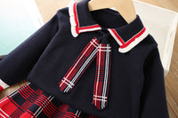 Load image into Gallery viewer, 2 Pieces Set Baby Kid Girls Checked Sweaters And Skirts Wholesale 230105456
