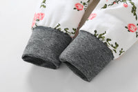 Load image into Gallery viewer, 2 Pieces Set Baby Girls Color-blocking Flower Print Hoodies Swearshirts And Pants Wholesale 23010546
