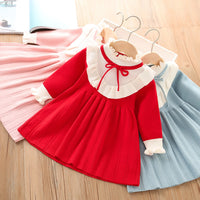 Load image into Gallery viewer, Baby Kid Girls Solid Color Knitwear Dresses Wholesale 230105462
