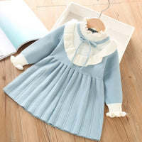 Load image into Gallery viewer, Baby Kid Girls Solid Color Knitwear Dresses Wholesale 230105462

