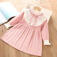 Load image into Gallery viewer, Baby Kid Girls Solid Color Knitwear Dresses Wholesale 230105462
