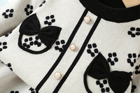 Load image into Gallery viewer, 2 Pieces Set Baby Kid Girls Flower Bow Cardigan And Skirts Wholesale 230105468
