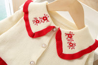 Load image into Gallery viewer, 2 Pieces Set Baby Kid Girls Embroidered Cardigan And Solid Color Bow Skirts Wholesale 230105470
