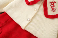 Load image into Gallery viewer, 2 Pieces Set Baby Kid Girls Embroidered Cardigan And Solid Color Bow Skirts Wholesale 230105470
