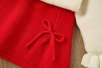 Load image into Gallery viewer, 2 Pieces Set Baby Kid Girls Embroidered Cardigan And Solid Color Bow Skirts Wholesale 230105470
