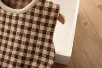 Load image into Gallery viewer, 2 Pieces Set Baby Kid Girls Checked Cardigan And Dresses Wholesale 230105473
