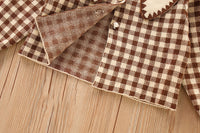 Load image into Gallery viewer, 2 Pieces Set Baby Kid Girls Checked Cardigan And Dresses Wholesale 230105473
