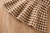 Load image into Gallery viewer, 2 Pieces Set Baby Kid Girls Checked Cardigan And Dresses Wholesale 230105473
