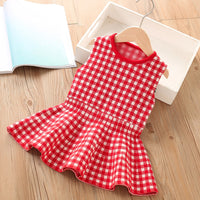 Load image into Gallery viewer, 2 Pieces Set Baby Kid Girls Checked Cardigan And Dresses Wholesale 230105473
