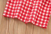 Load image into Gallery viewer, 2 Pieces Set Baby Kid Girls Checked Cardigan And Dresses Wholesale 230105473
