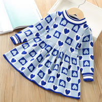 Load image into Gallery viewer, Baby Kid Girls Love heart Valentine&#39;s Day Knitwear Dresses Wholesale 230105481
