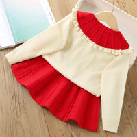 Load image into Gallery viewer, 2 Pieces Set Baby Kid Girls Flower Crochet Cardigan And Solid Color Skirts Wholesale 230105483
