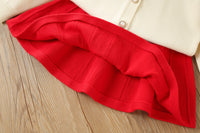 Load image into Gallery viewer, 2 Pieces Set Baby Kid Girls Flower Crochet Cardigan And Solid Color Skirts Wholesale 230105483
