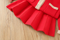 Load image into Gallery viewer, 2 Pieces Set Baby Kid Girls Solid Color Crochet Cardigan And Skirts Wholesale 230105484
