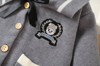 Load image into Gallery viewer, 2 Pieces Set Baby Kid Girls Embroidered Cardigan And Striped Skirts Wholesale 230105485
