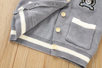 Load image into Gallery viewer, 2 Pieces Set Baby Kid Girls Embroidered Cardigan And Striped Skirts Wholesale 230105485
